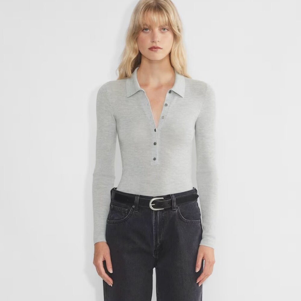 Wilfred Clarette Merino Wool Polo Sweater - Picture 8 of 15